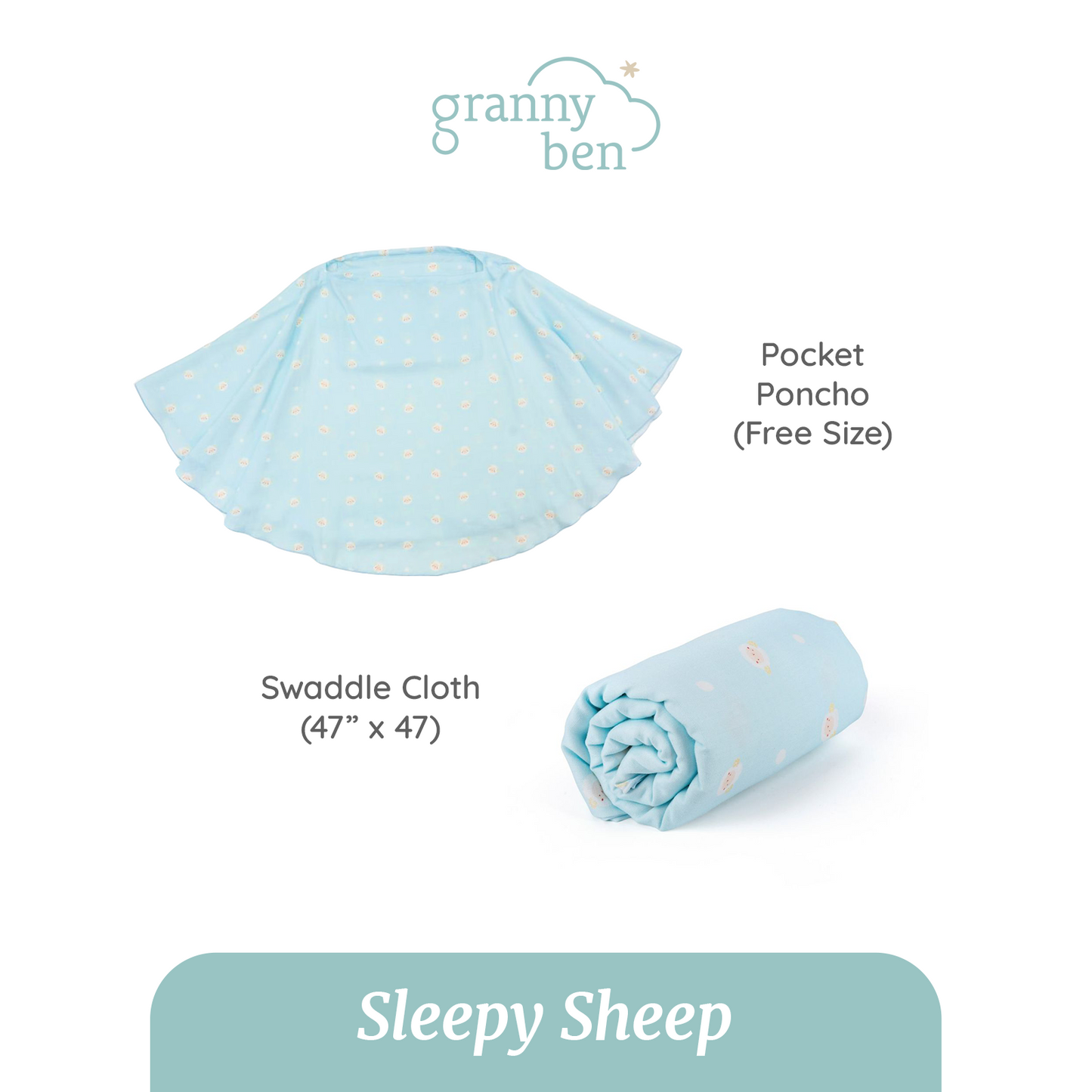 Mummy's Picks | Muslin Pocket Poncho + Muslin Swaddle Cloth