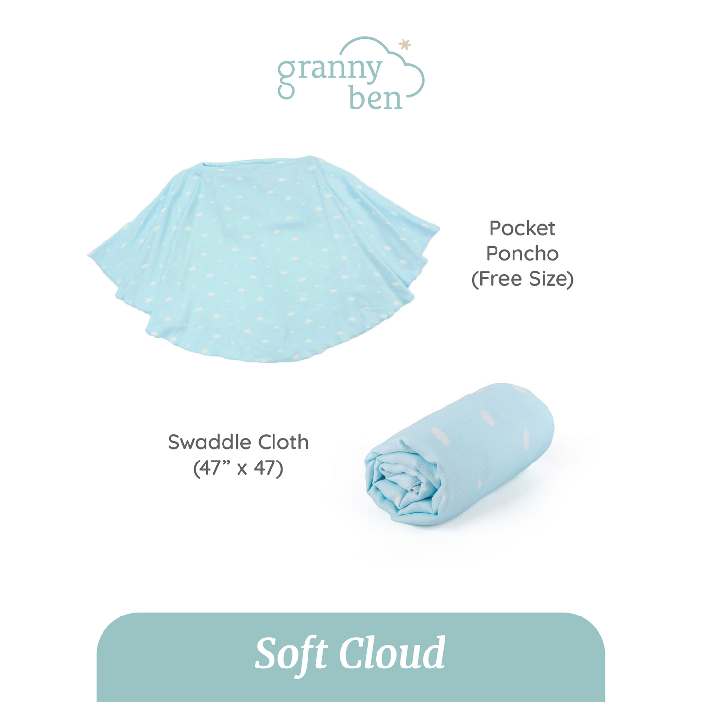 Mummy's Picks | Muslin Pocket Poncho + Muslin Swaddle Cloth