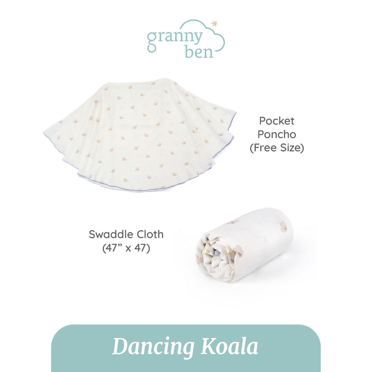 Mummy's Picks | Muslin Pocket Poncho + Muslin Swaddle Cloth