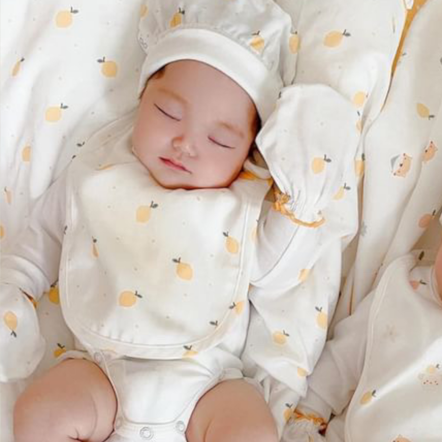 Lemon Garden TENCEL Mitten and Socks Hat with New Born Hat (Limited Edition)