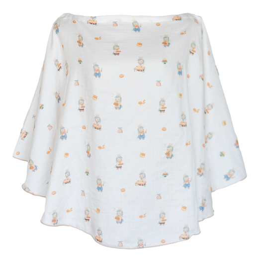 [NEW] Granny Ben TENCEL Muslin Pocket Poncho Little Oven Collection