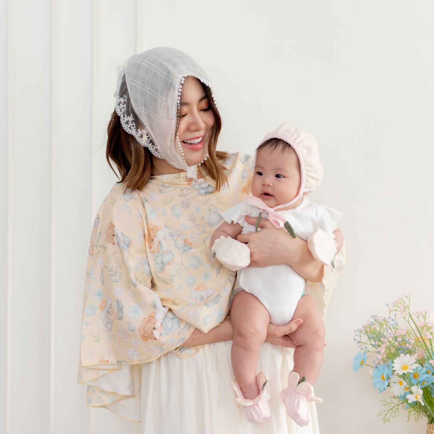 [NEW] Granny Ben Floral Daydream Tencel Muslin Pocket Poncho