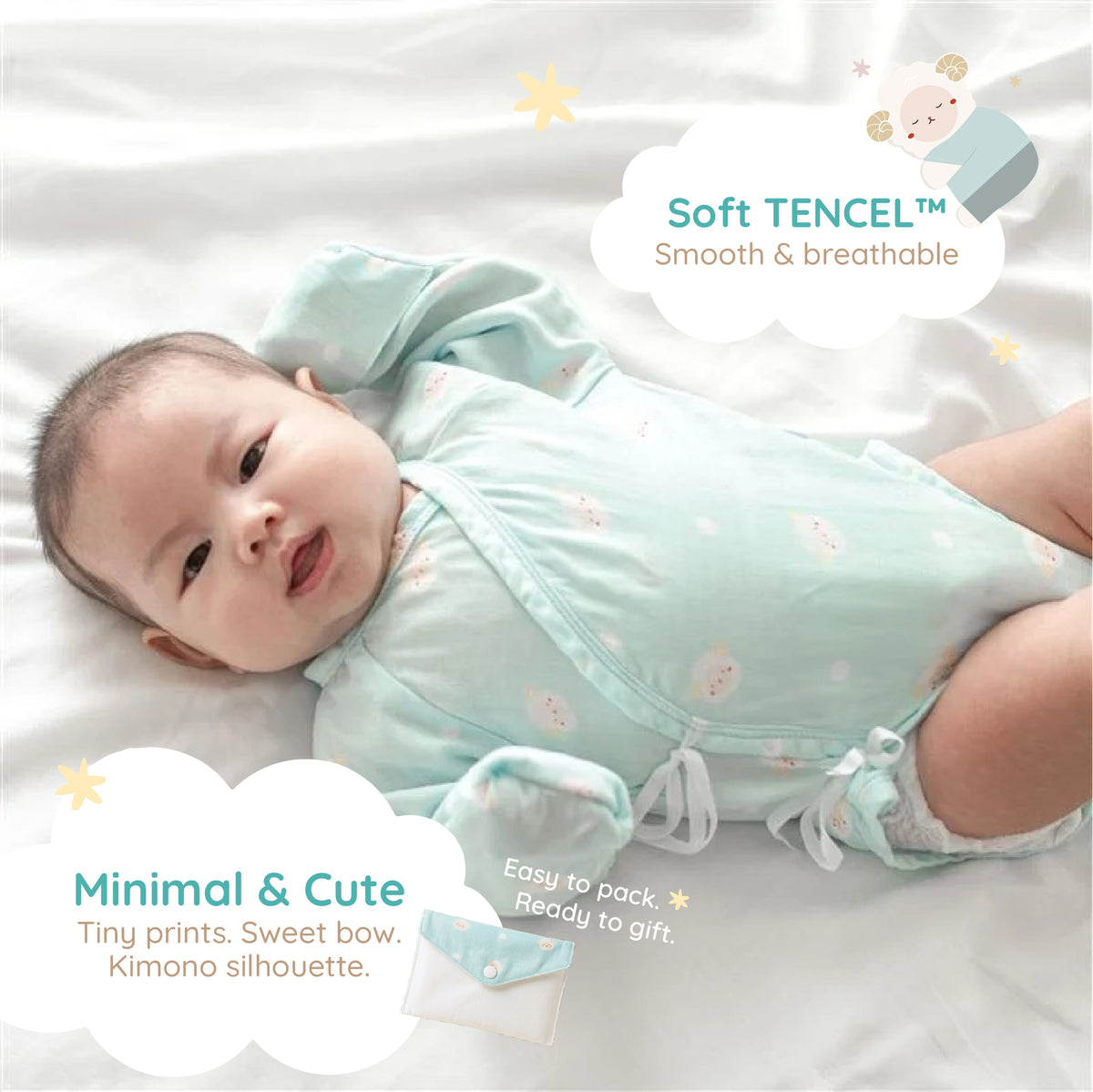 Granny Ben TENCEL™ Muslin Baby Bodysuit