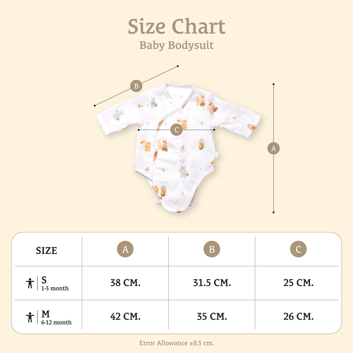 Granny Ben TENCEL™ Muslin Baby Bodysuit